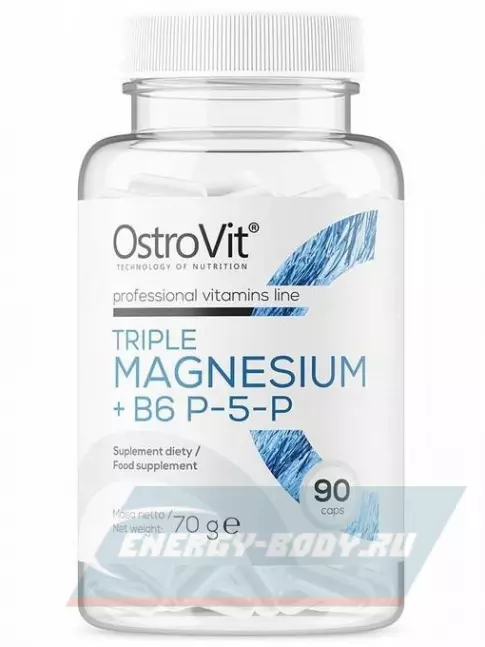  OstroVit Triple Magnesium + B6 P-5-P 90 капсул