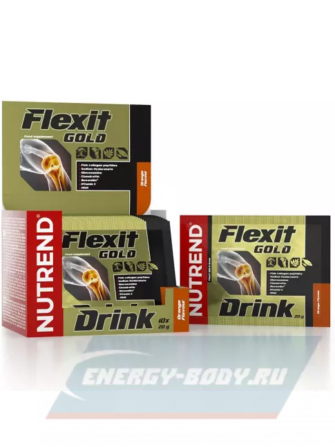 Суставы, связки NUTREND Flexit Gold Drink 10 х 20 г, Апельсин