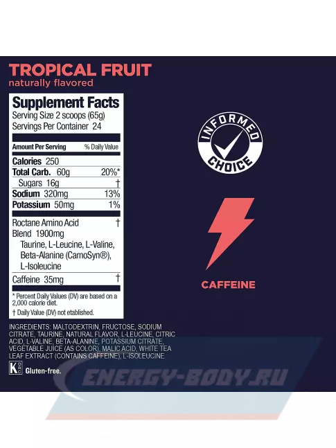  GU ENERGY GU ROCTANE ENERGY DRINK MIX 1560 г, Тропические фрукты