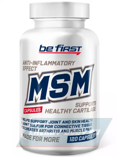 Суставы, связки Be First MSM capsules (метилсульфонилметан / МСМ) 120 капсул