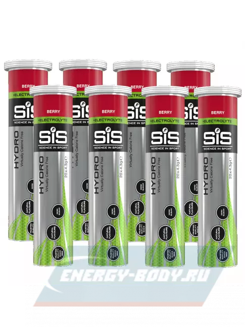  SCIENCE IN SPORT (SiS) GO Hydro Tablet 20s 8 x 20 таблеток, Ягоды
