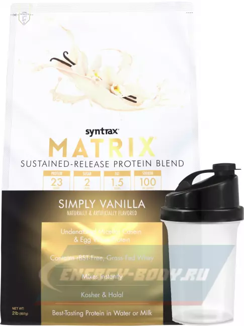  SYNTRAX Matrix 2 lbs 907 г + шейкер, Ваниль