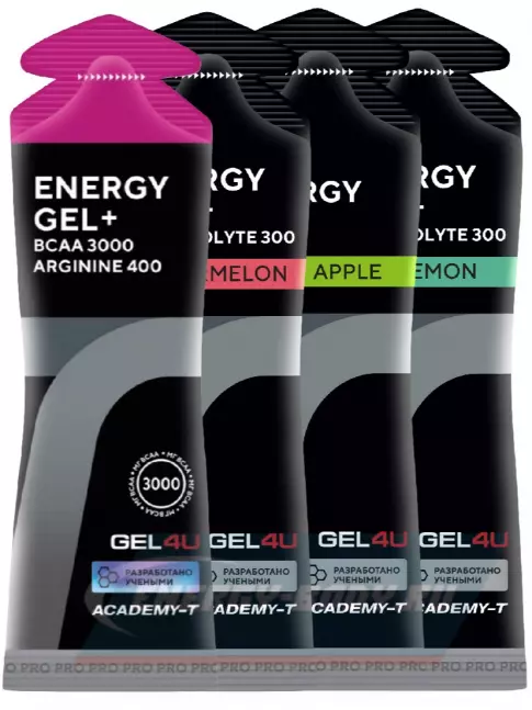 Энергетический гель GEL4U Energy Gel 4 х 60 г, 4 вкуса