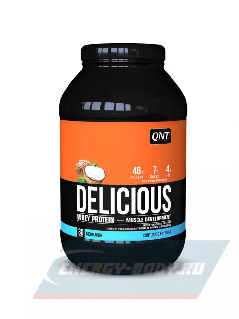  QNT DELICIOUS WHEY PROTEIN POWDER 908 г, Кокос