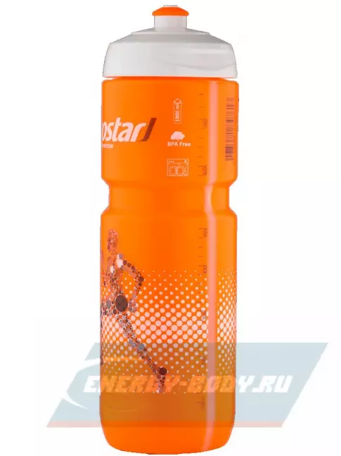  Isostar Спортивная бутылочка Isostar 800 мл Оранжевая с белой крышкой 800 мл, Оранжевый