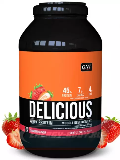  QNT DELICIOUS WHEY PROTEIN POWDER 2200 г, Клубника
