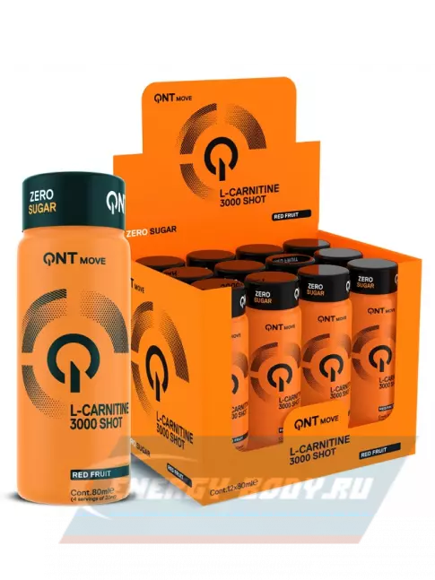 L-Карнитин QNT L-CARNITINE 3000 XXL 12 x 80 мл, Красные фрукты