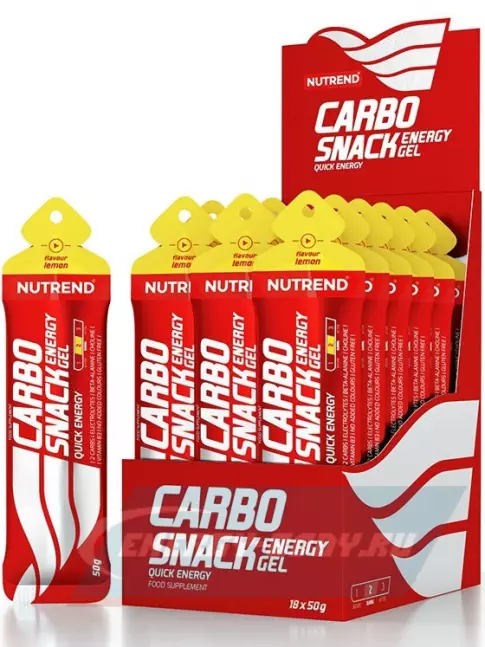 Энергетический гель NUTREND 18x50 Carbosnack саше 18 шт x 50 г, Лимон
