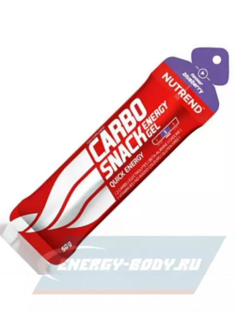 Энергетический гель NUTREND Carbosnack саше 4 шт x 50 г, Черника