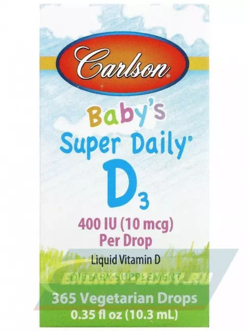  Carlson Labs Super Daily D3 for Baby 400 IU 10,3 мл