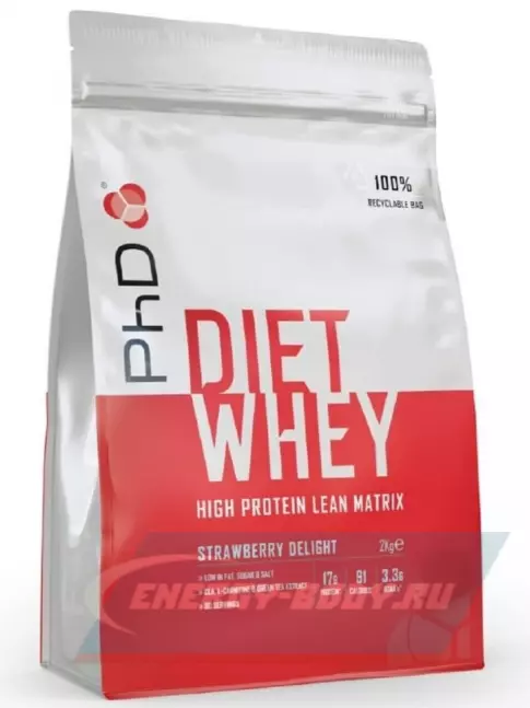  PhD Nutrition Diet Whey High Protein Lean Matrix 2000 г, Клубника