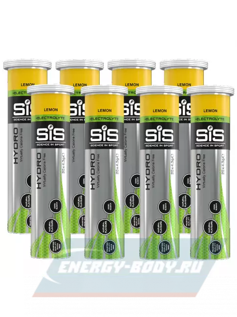  SCIENCE IN SPORT (SiS) GO Hydro Tablet 20s 8 x 20 таблеток, Лимон