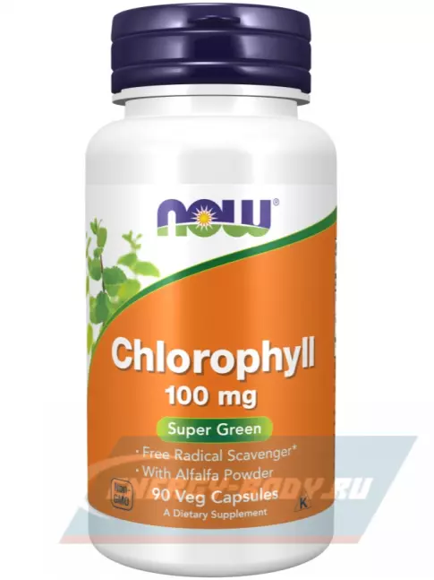  NOW FOODS Chlorophyll 100 mg 90 веган капсул