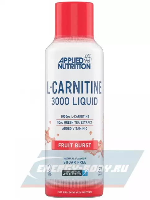 L-Карнитин APPLIED NUTRITION L-carnitine Liquid 3000 мг 480 мл, Фруктовый Взрыв