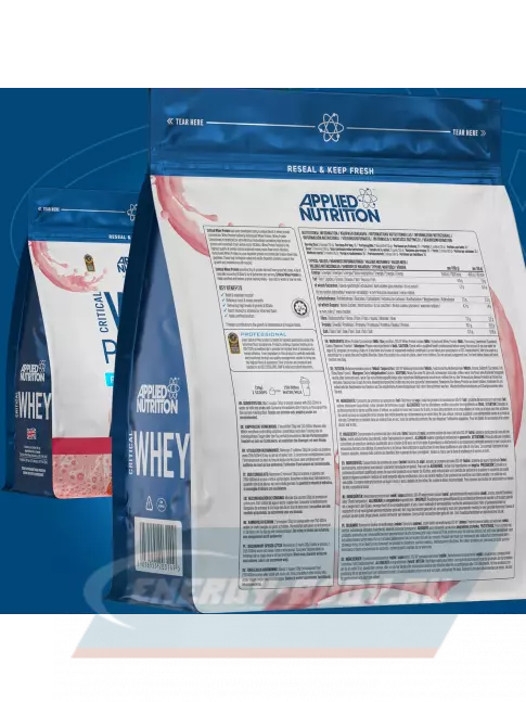  APPLIED NUTRITION CRITICAL Whey 900 г, Клубничный молочный коктейль