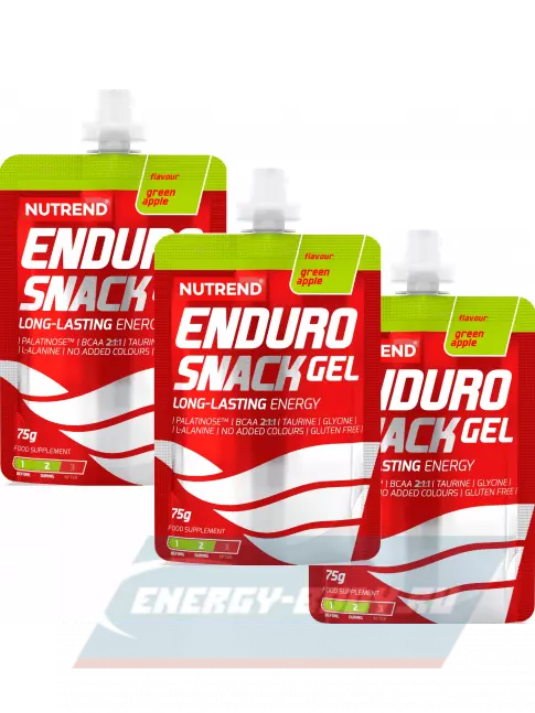 Энергетический гель NUTREND EnduroSnack саше 3 x 75 г, Зеленое яблоко