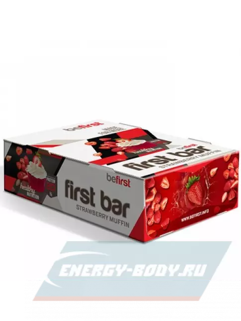 Батончик протеиновый Be First First bar углеводно-протеиновый батончик 24 x 40 г, Клубника