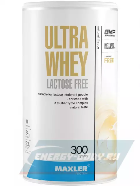  MAXLER Ultra Whey Lactose Free 300 г, Натуральный