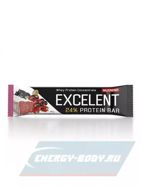 Батончик протеиновый NUTREND Excelent Protein Bar 85 г, Черная смородина-Клюква