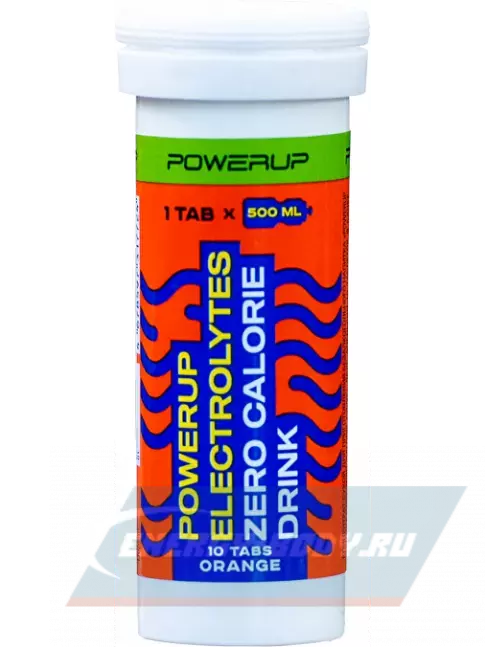Powerup ELECTROLYTES ZERO CALORIE DRINK 10 шипучих таблеток, Апельсин Powerup ELECTROLYTES ZERO CALORIE DRINK 10 шипучих таблеток, Апельсин