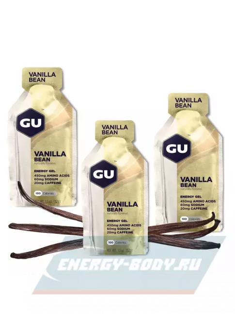 Энергетический гель GU Energy Labs GU Original Energy Gel 20mg caffeine 3 x 32 г, Ваниль