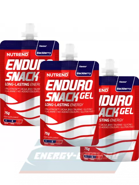 Энергетический гель NUTREND EnduroSnack саше 3 x 75 г, Ежевика