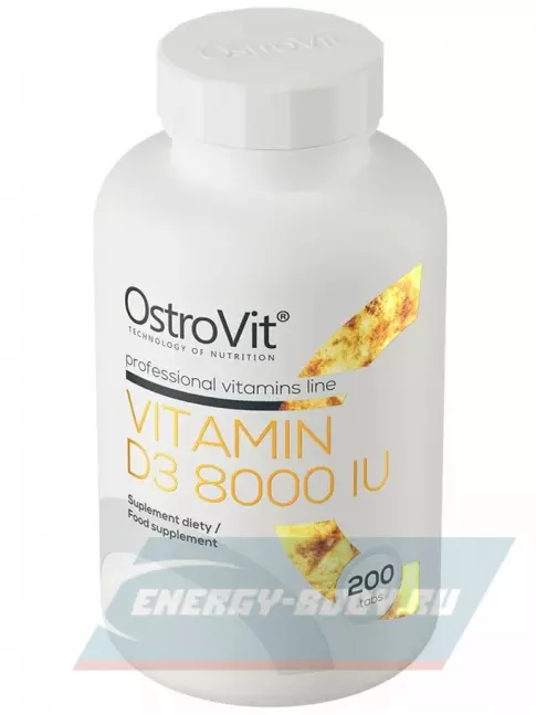  OstroVit Vitamin D3 8000 IU 200 таблеток