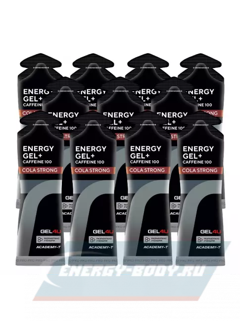Энергетический гель GEL4U Energy GEL + Caffeine 100 11 x 60 г, Кола