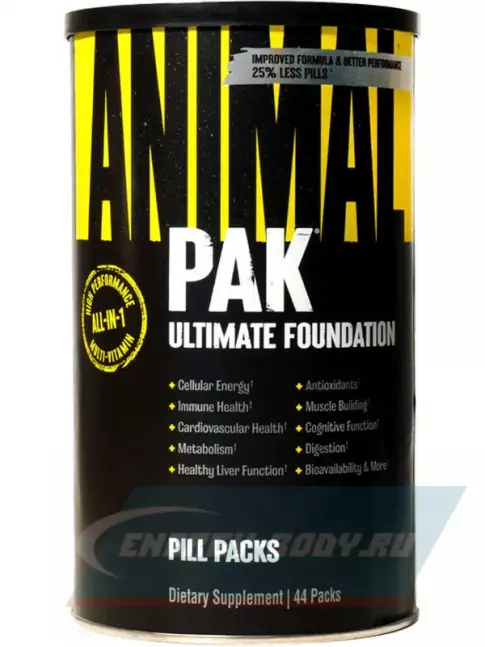  UNIVERSAL NUTRITION ANIMAL PAK (Updated Formula) 44 пак