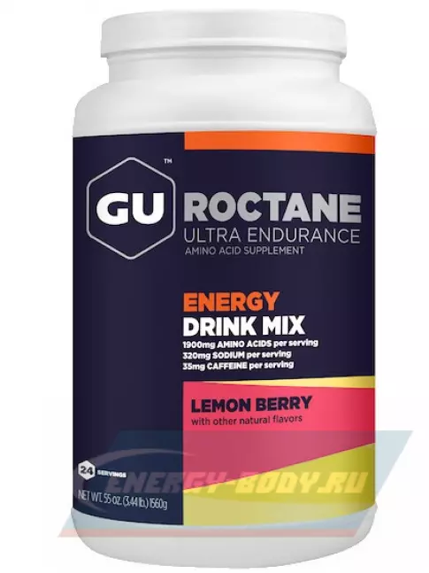  GU ENERGY GU ROCTANE ENERGY DRINK MIX 1560 г, Лимонная ягода