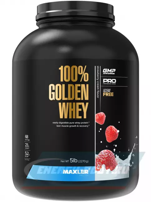  MAXLER 100% Golden Whey 2270 г, Клубничный крем
