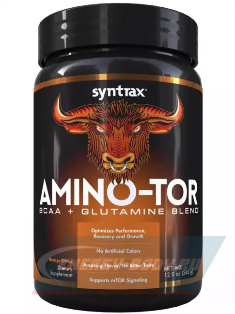 ВСАА SYNTRAX Amino-TOR BCAA + Glutamine Bland 340 г, Цитрус-Апельсин