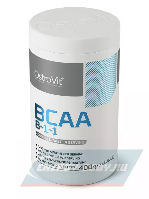 ВСАА OstroVit BCAA 8:1:1 400 г, Апельсин