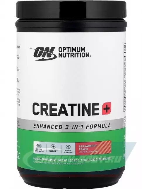  Optimum Nutrition Creatine + 720 г, Клубника - персик