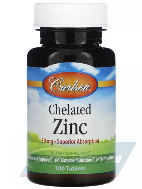  Carlson Labs Chelated Zinc 100 таблеток