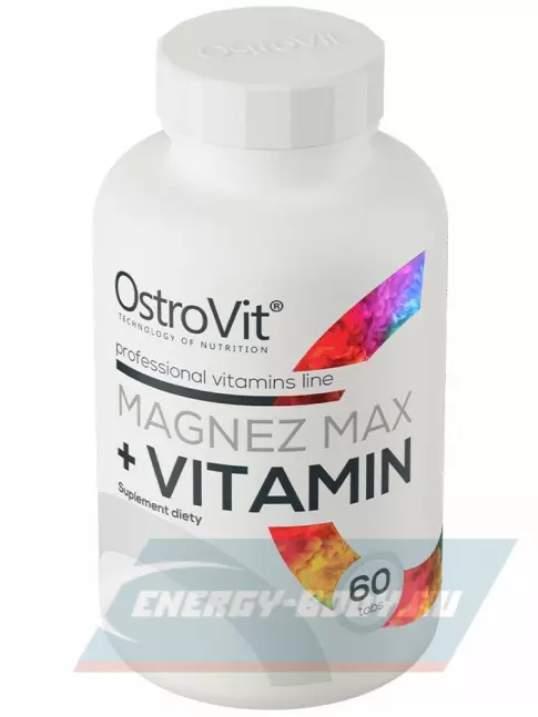  OstroVit Magnez MAX + Vitamin 60 таблеток