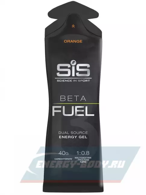 Энергетический гель SCIENCE IN SPORT (SiS) Gel Beta Fuel 30 x 60 мл, Апельсин