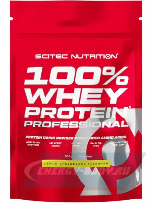 Scitec Nutrition 100% Whey Protein Professional 500 г, Лимонный чизкейк Scitec Nutrition 100% Whey Protein Professional 500 г, Лимонный чизкейк