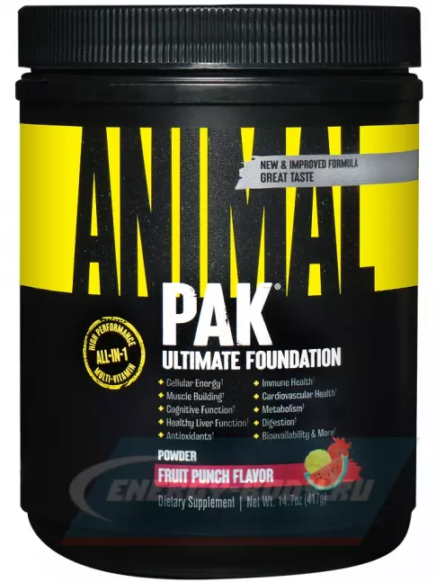  UNIVERSAL NUTRITION Animal Pak Powder 417 г, Фруктовый пунш