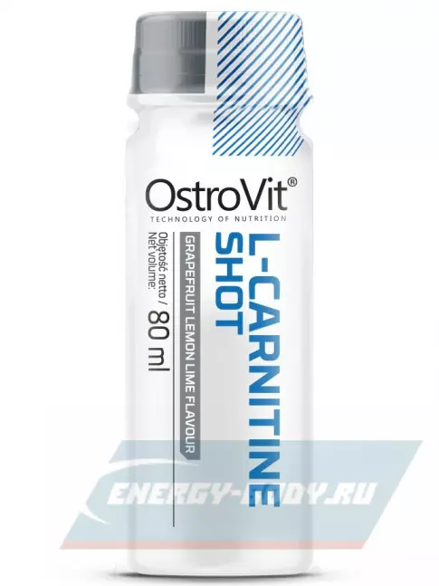 L-Карнитин OstroVit L-Carnitine Shot 20 x 80 мл, Грейпфрут-лимон-лайм