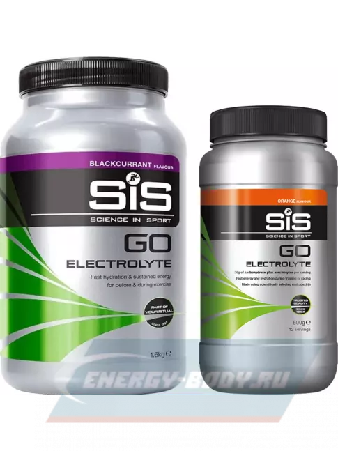  SCIENCE IN SPORT (SiS) GO Electrolyte Powder 1x500 г, 1x1600 г, Черная смородина, Апельсин
