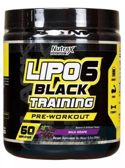 Предтерник NUTREX Lipo 6 Black Training International 264 г, Дикий виноград