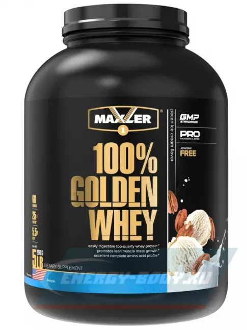  MAXLER 100% Golden Whey 2270 г, Мороженое с орехом пекан