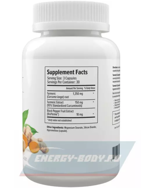  MAXLER Turmeric Curcumin with Bioperine 90 веганских капсул