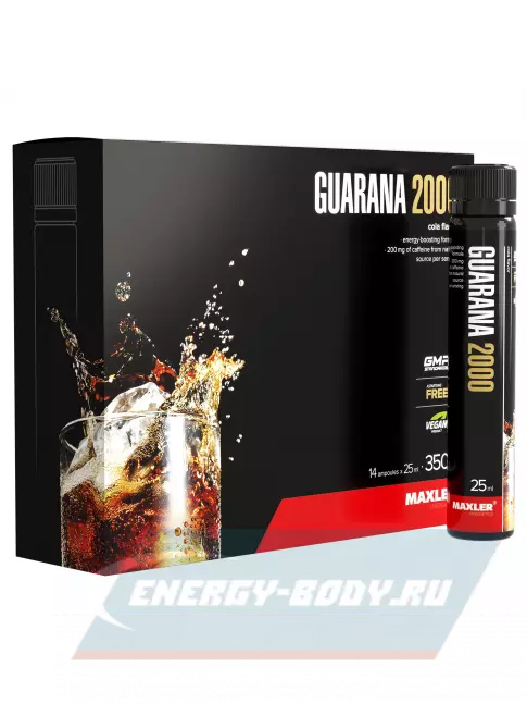 Энергетик MAXLER Energy Storm Guarana 2000 14x25мл, Кола
