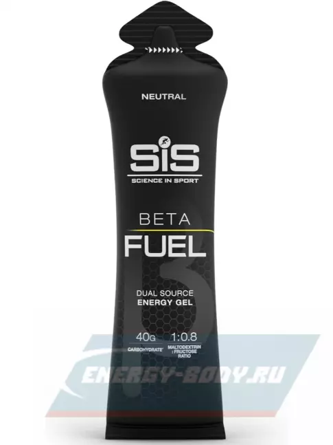 Энергетический гель SCIENCE IN SPORT (SiS) Gel Beta Fuel 11 x 60 мл, Без вкуса
