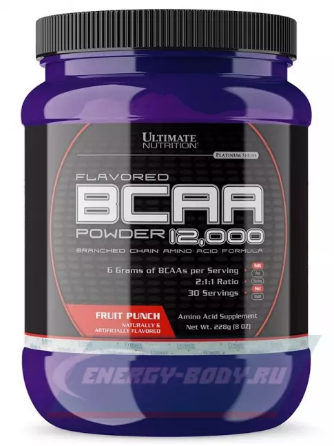ВСАА Ultimate Nutrition BCAA 12000 Powder 228 г, Фруктовый пунш