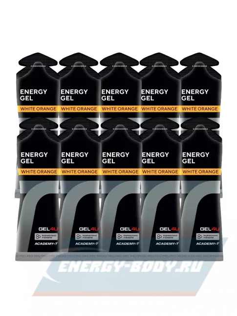 Энергетический гель GEL4U Energy GEL 10 x 60 г, Апельсин