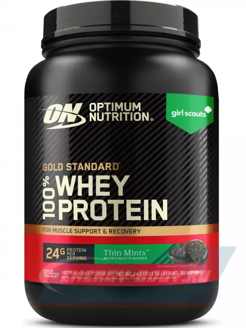  Optimum Nutrition 100% Whey Gold Standard 704 г, Мятное печенье