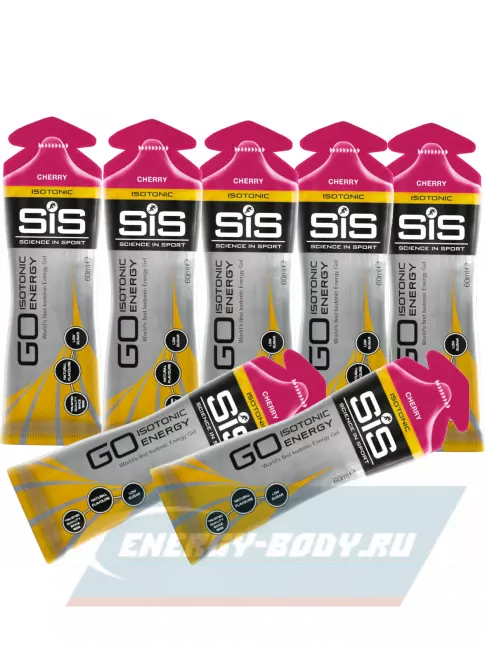 Энергетический гель SCIENCE IN SPORT (SiS) GO Isotonic Energy Gels 7 x 60 мл, Вишня